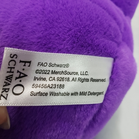 FAO Schwarz Purple DJ Cat Plush Stuffed Toy Lights Music 11 Inch 2022 Kawaii - Picture 9 of 10